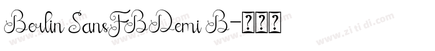 Berlin SansFBDemi B字体转换